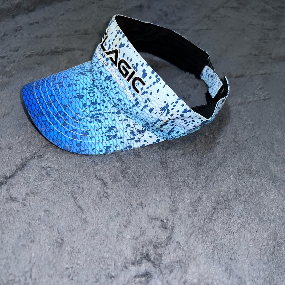 Pelagic Blue & White Fishing Visor Hat Adjustable
